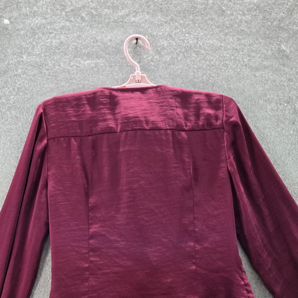 Moulinette Soeurs By Anthropologie Women Blouse US 6 Red Wrap‎ Tied